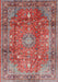 Machine Washable Traditional Red Rug, wshtr2737