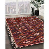 Traditional Saffron Red Persian Rug, tr2738