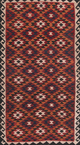 Machine Washable Traditional Saffron Red Rug, wshtr2738