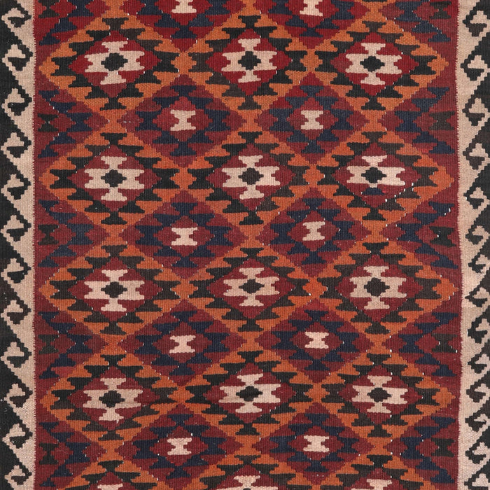 Machine Washable Traditional Saffron Red Rug, wshtr2738