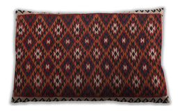Traditional Classic Rectangular Saffron Red Lumbar Throw Pillow, 13 inch by 19 inch, lbtr2738