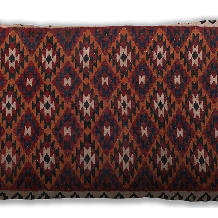 Traditional Classic Rectangular Saffron Red Lumbar Throw Pillow, 13 inch by 19 inch, lbtr2738