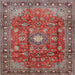 Square Traditional Camel Brown Persian Rug, tr2739