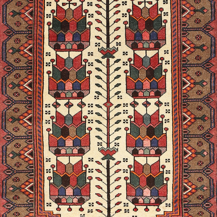 Machine Washable Traditional Saffron Red Rug, wshtr273