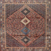 Round Machine Washable Traditional Camel Brown Rug, wshtr2740