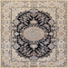 Square Traditional Desert Sand Beige Medallion Rug, tr2742