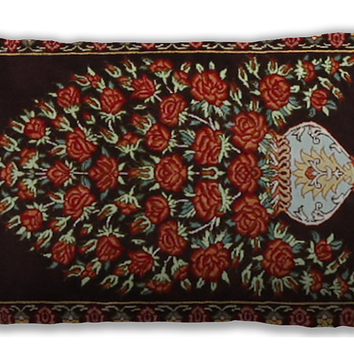Traditional Classic Rectangular Deep Red Lumbar Throw Pillow, 13 inch by 19 inch, lbtr2743