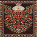 Square Traditional Deep Red Persian Rug, tr2743