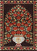 Machine Washable Traditional Deep Red Rug, wshtr2743