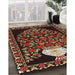 Machine Washable Traditional Deep Red Rug in a Family Room, wshtr2743