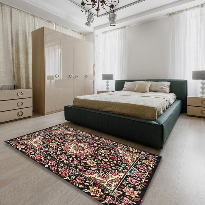 Traditional Red Medallion Rug in a Bedroom, tr2744