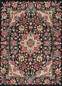 Machine Washable Traditional Night Red Rug, wshtr2744