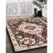 Traditional Tan Brown Medallion Rug in Family Room, tr2745