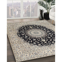 Traditional Gray Medallion Rug, tr2747