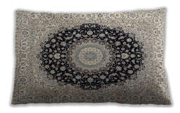 Traditional Classic Rectangular Gray Lumbar Throw Pillow, 13 inch by 19 inch, lbtr2747