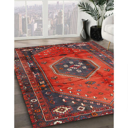 Traditional Red Persian Rug in Family Room, tr2749
