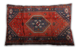 Traditional Classic Rectangular Red Lumbar Throw Pillow, 13 inch by 19 inch, lbtr2749