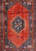 Machine Washable Traditional Red Rug, wshtr2749