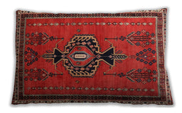 Traditional Classic Rectangular Sienna Brown Lumbar Throw Pillow, 13 inch by 19 inch, lbtr274