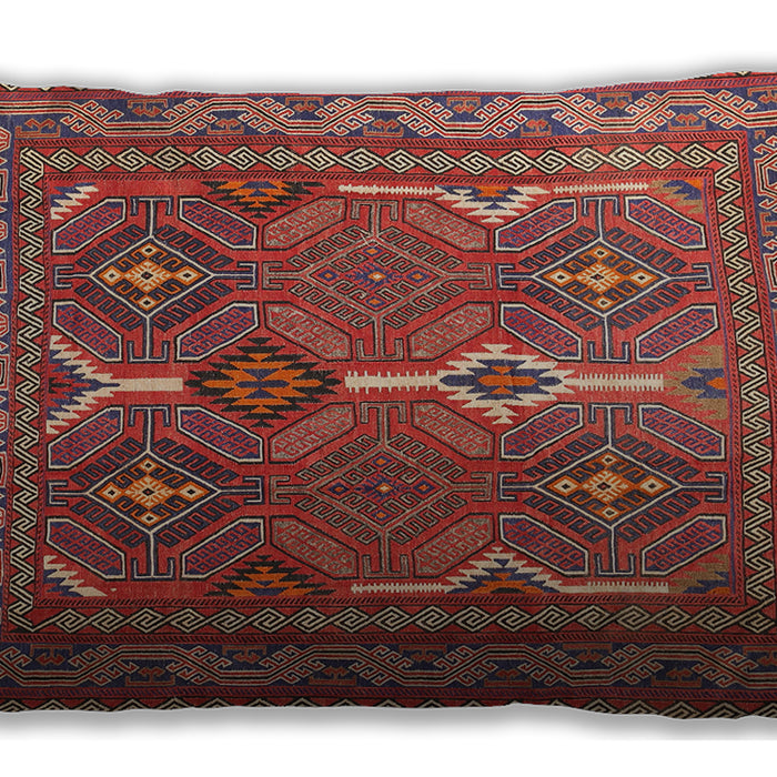 Traditional Classic Rectangular Orange Salmon Pink Lumbar Throw Pillow, 13 inch by 19 inch, lbtr2751
