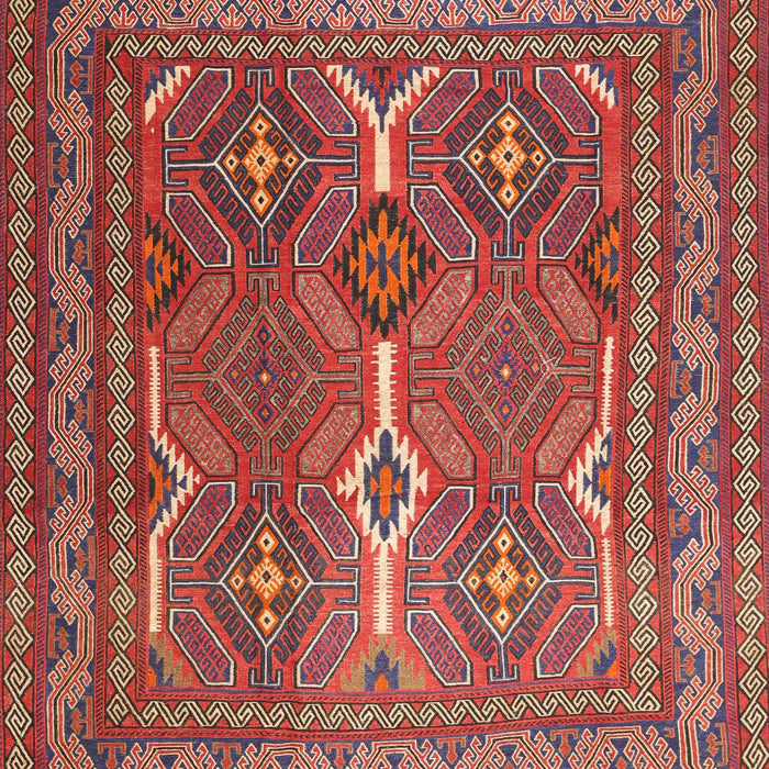 Traditional Orange Salmon Pink Persian Rug, tr2751