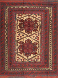 Machine Washable Traditional Tomato Red Rug, wshtr2752