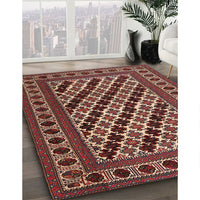 Traditional Saffron Red Persian Rug, tr2753