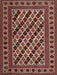 Machine Washable Traditional Saffron Red Rug, wshtr2753