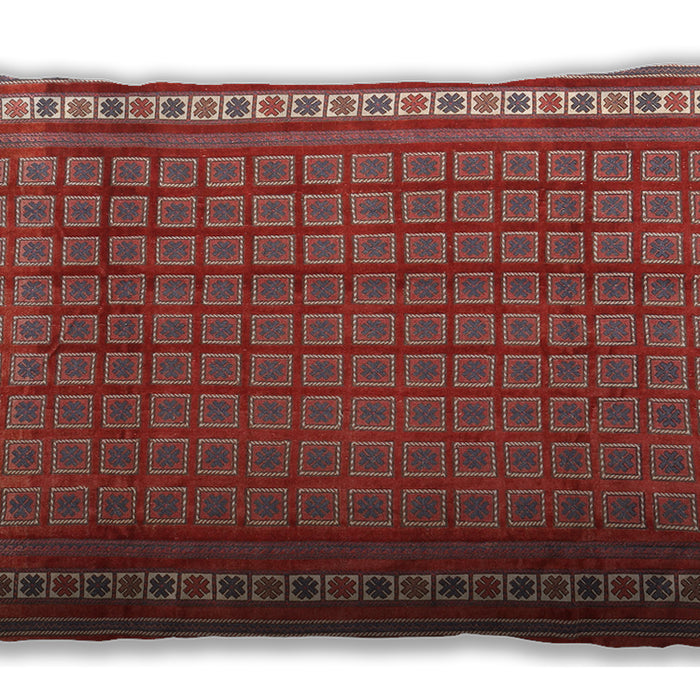 Traditional Classic Rectangular Red Lumbar Throw Pillow, 13 inch by 19 inch, lbtr2754