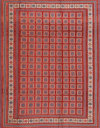 Machine Washable Traditional Red Rug, wshtr2754