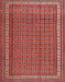 Machine Washable Traditional Red Rug, wshtr2754