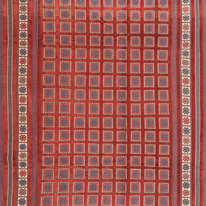 Machine Washable Traditional Red Rug, wshtr2754