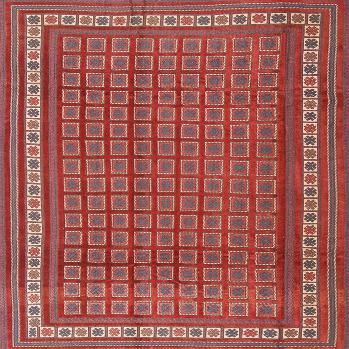 Square Traditional Red Southwestern Rug, tr2754