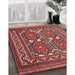 Traditional Orange Salmon Pink Persian Rug in Family Room, tr2755