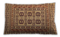 Traditional Classic Rectangular Brown Red Lumbar Throw Pillow, 13 inch by 19 inch, lbtr2759