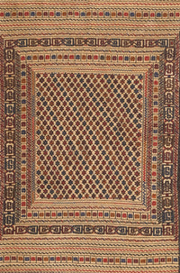 Machine Washable Traditional Sand Brown Rug, wshtr2760