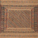 Square Traditional Sand Brown Southwestern Rug, tr2760