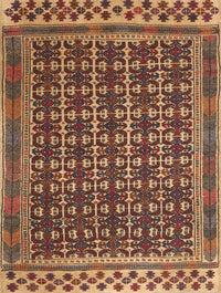 Machine Washable Traditional Peru Brown Rug, wshtr2761