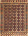 Machine Washable Traditional Peru Brown Rug, wshtr2761