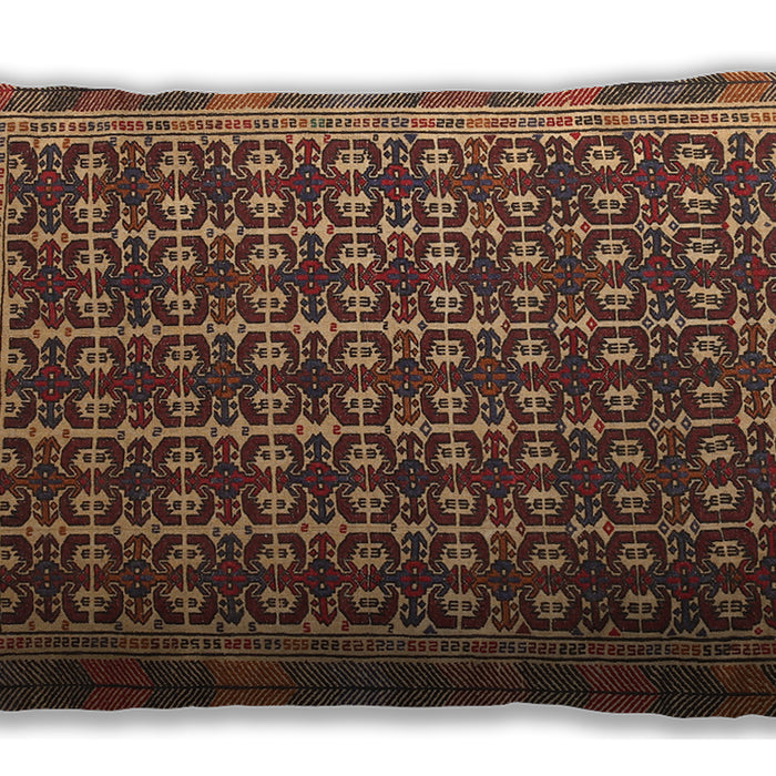 Traditional Classic Rectangular Peru Brown Lumbar Throw Pillow, 13 inch by 19 inch, lbtr2761
