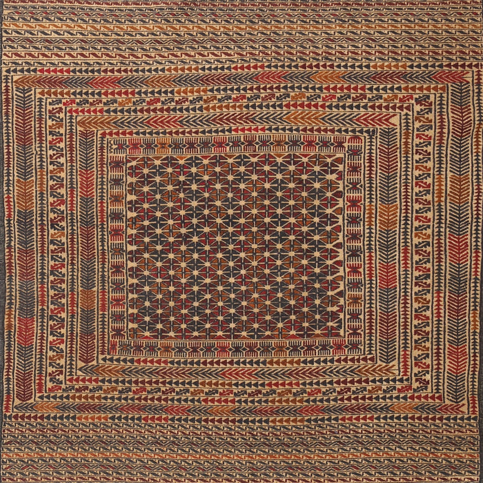 Square Traditional Brown Southwestern Rug, tr2763