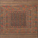 Square Traditional Brown Southwestern Rug, tr2763