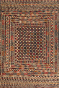 Machine Washable Traditional Peru Brown Rug, wshtr2763