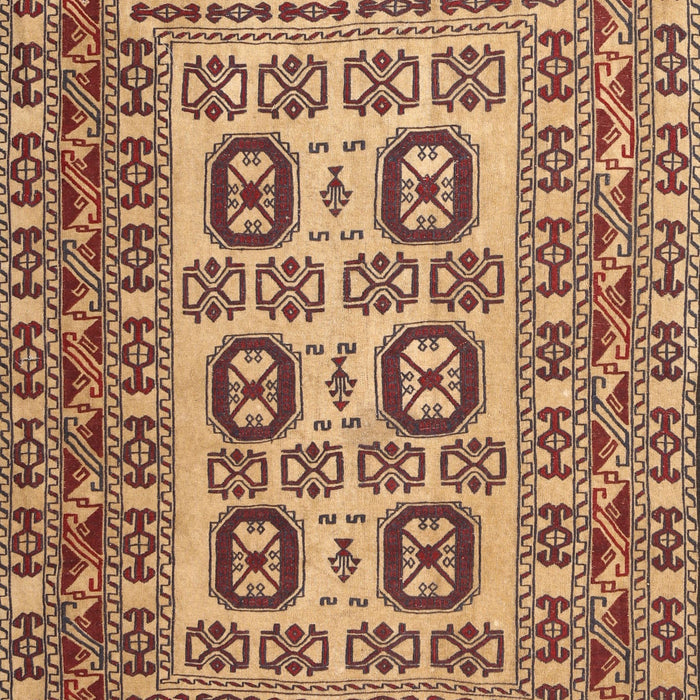 Machine Washable Traditional Brown Red Rug, wshtr2764