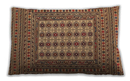 Traditional Classic Rectangular Brown Sand Brown Lumbar Throw Pillow, 13 inch by 19 inch, lbtr2765