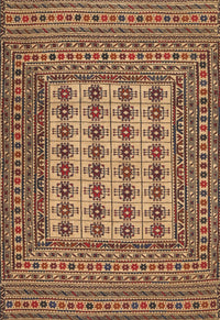 Machine Washable Traditional Sand Brown Rug, wshtr2765