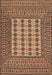 Machine Washable Traditional Sand Brown Rug, wshtr2765