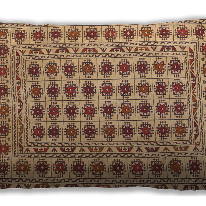 Traditional Classic Rectangular Yellow Orange Lumbar Throw Pillow, 13 inch by 19 inch, lbtr2766