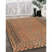 Machine Washable Traditional Dark Sienna Brown Rug in a Family Room, wshtr2767