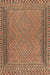 Traditional Dark Sienna Brown Southwestern Rug, tr2767